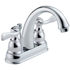Windemere Centerset Double Handle Bathroom Faucet with Drain Assembly and Diamond Seal Technology