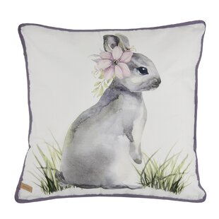 Needlepoint PillowHandmade Easter Bunny Rabbit Cushion Cover Pillowcase 18x18 