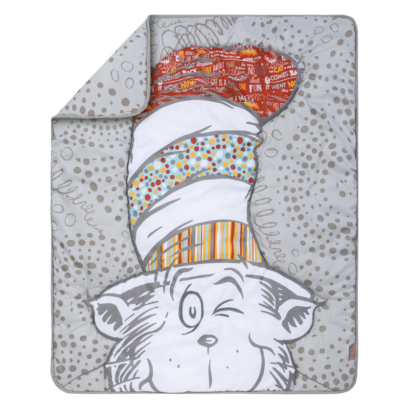 Trend Lab Dr Seuss Peek A Boo Cat In The Hat 4 Piece Crib Bedding
