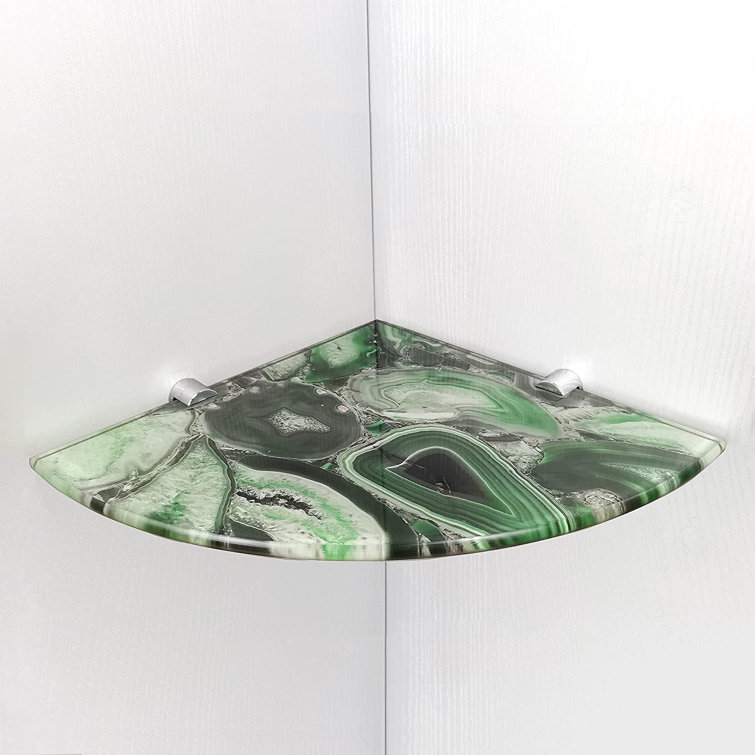 Corner Glass Shelves For Showers Bathroom Wall Mounted Floating Tempered Bracket 