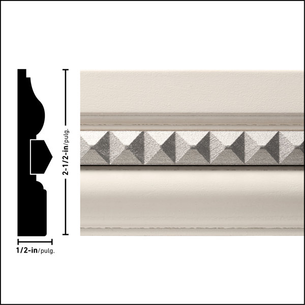 Ornamental Mouldings Primed 2 5 H X 96 W X 0 5 D Chair Rail Wayfair