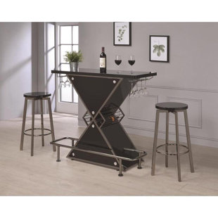 Go to store & view more images Williston Forge Cherrelle Bar Set with Wine Storage