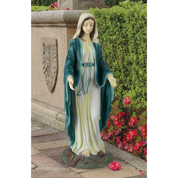 Holy Madonna Maria figurine virgin Garden Mary statue Outdoor sculpture Backyard decor Religious figurine Mother of Jesus Religious gift