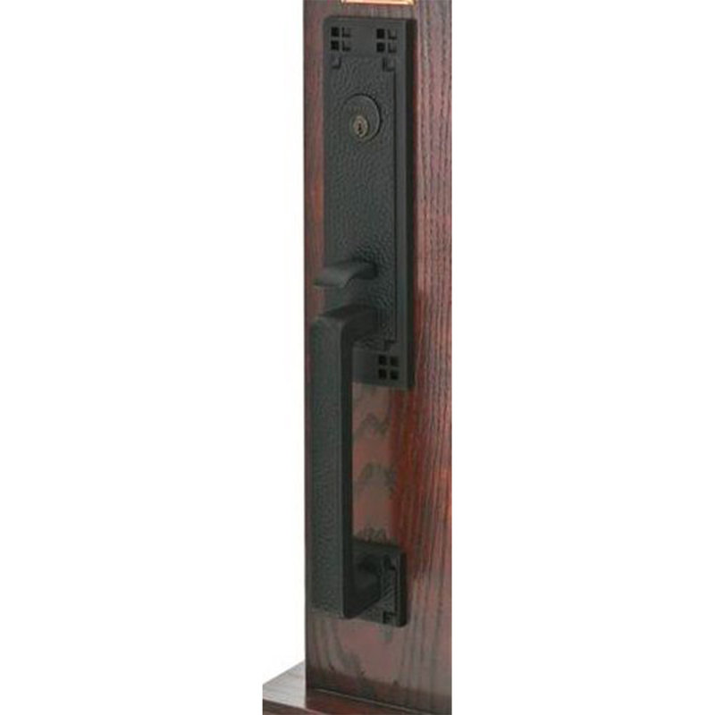Emtek Arts Crafts Handleset With Single Cylinder Deadbolt And