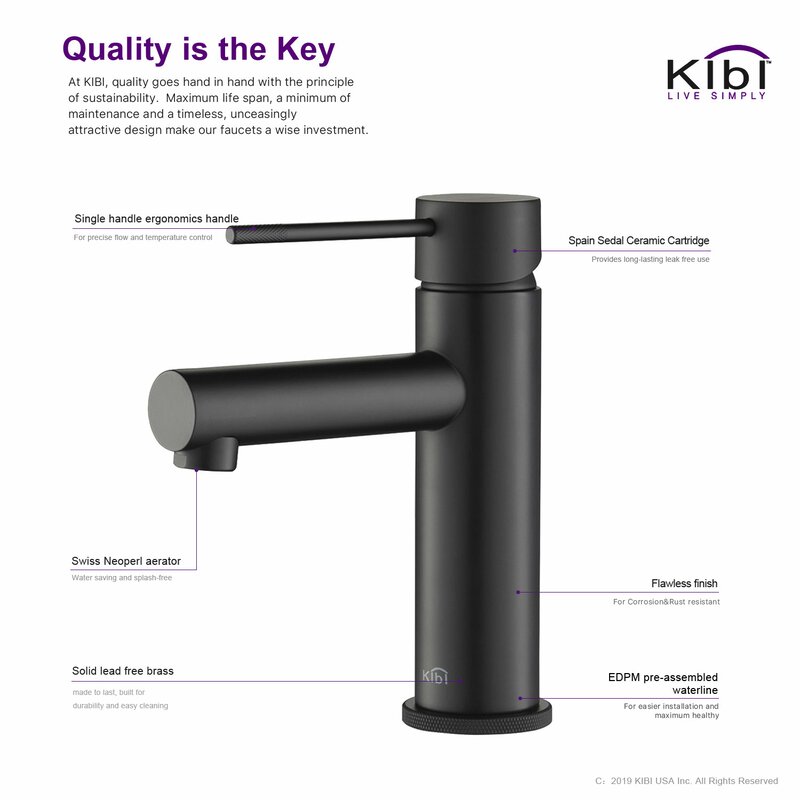 Kibi Usa Circular X Handle Single Hole Bathroom Faucet Reviews