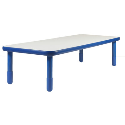 Baseline Rectangular Activity Table Angeles Side Finish: Royal Blue, Size: 18" H x 30" L x 72" W