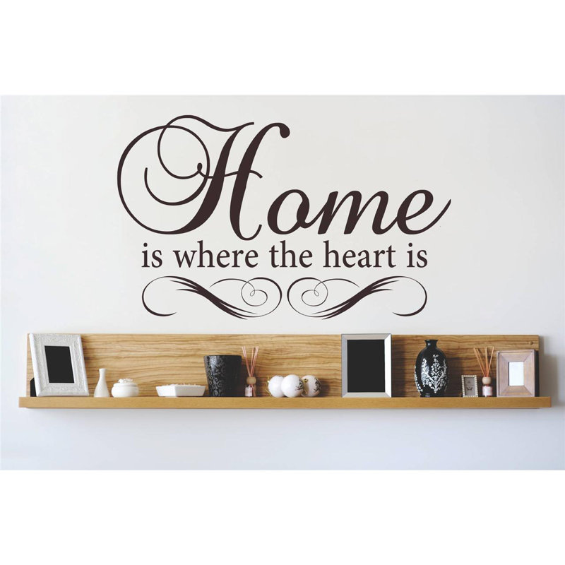 Design With Vinyl Home Is Where The Heart Is Wall Decal Wayfair