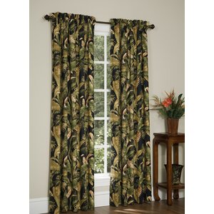 La Selva Nature/Floral Semi-Sheer Rod Pocket Curtain Panels (Set of 2)