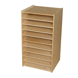Paper and Puzzle 10 Compartment Cubby with Casters