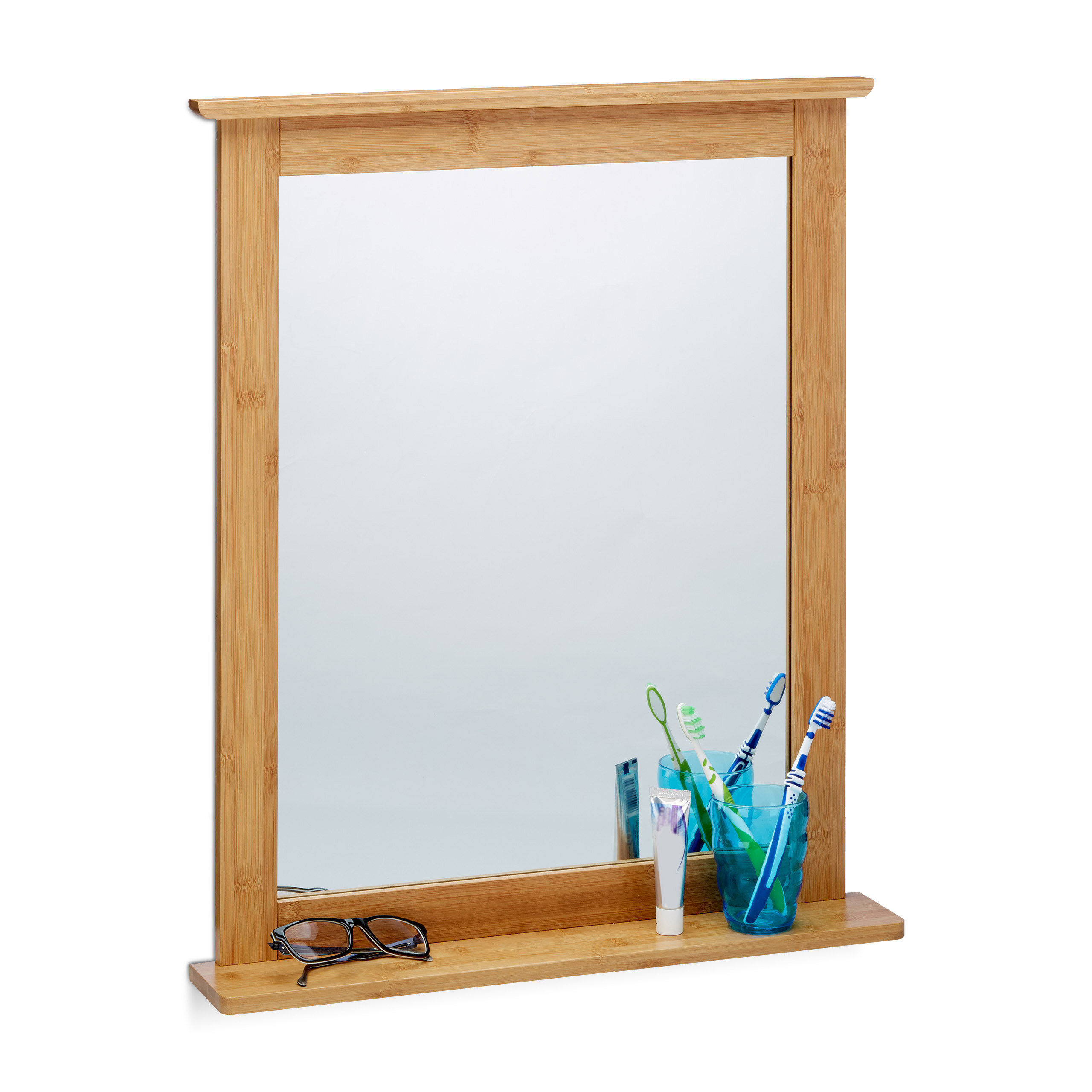 Natur Pur Reilly Wall Mounted Bamboo Bathroom Vanity Mirror