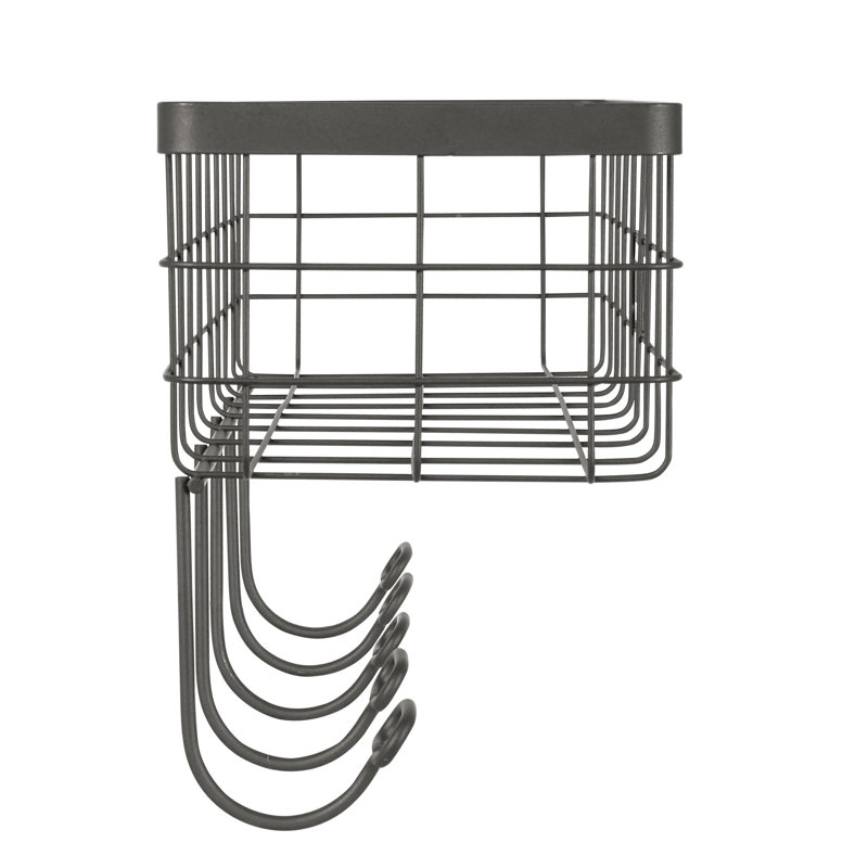 Rebrilliant Hanson Vintage Wire Wall Storage Organizer With Wall Basket Reviews Wayfair