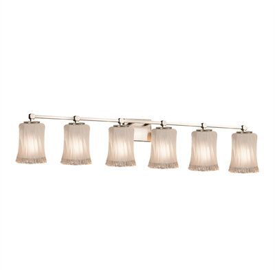 Meadowland 6 Light Led Glass Shade Vanity Light Darby Home Co Finish Dark Bronze