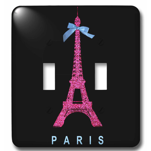 3drose Eiffel Tower From Paris With Girly Ribbon Bow Stylish Parisian France Souvenir 2 Gang Toggle Light Switch Wall Plate Wayfair