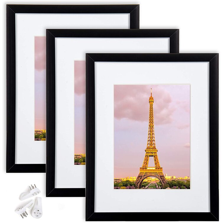 hanging picture frame 6x8, black 6x8 Picture Frame Black Matted for wall and tabletop Decor 