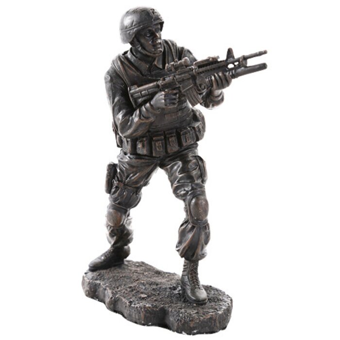 Trinx Soldier in Combat Figurine | Wayfair