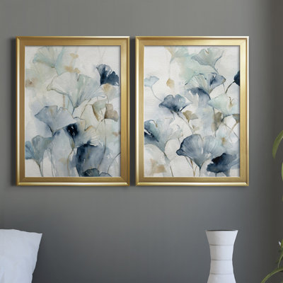 Indigo Ginkgo I Premium Framed Print - Ready To Hang