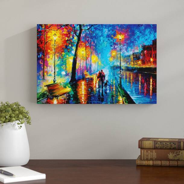Ebern Designs Melody Of The Night by Leonid Afremov - Wrapped Canvas ...