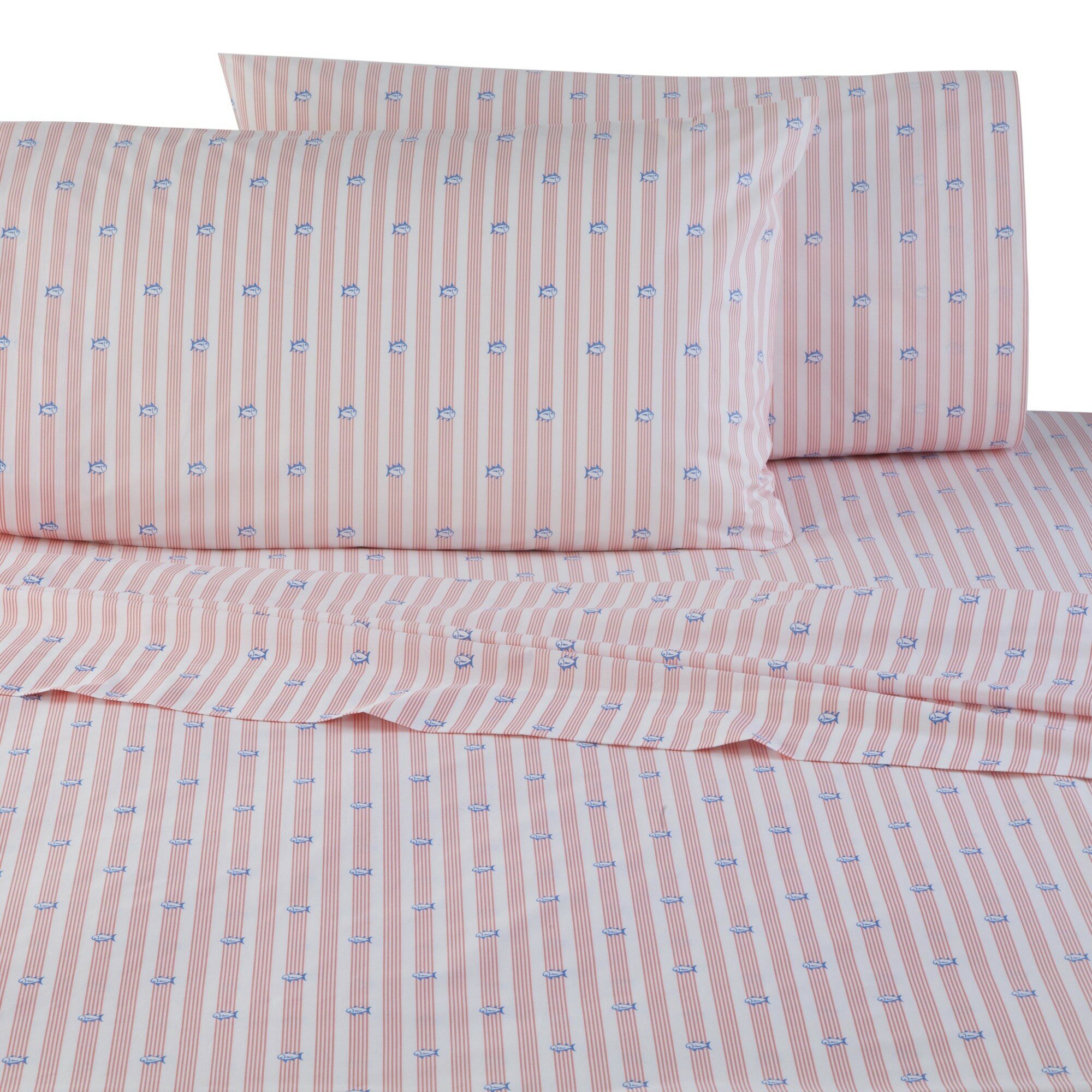 Southern Tide Skipjack Band 200 Thread Count 100 Cotton Sheet Set