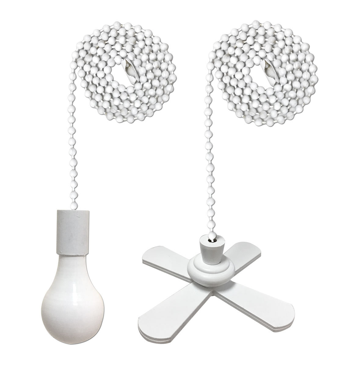 Royaldesigns 2 Piece Fan And Light Bulb Shaped Ceiling Fan Pull Chain Set Reviews Wayfair Ca