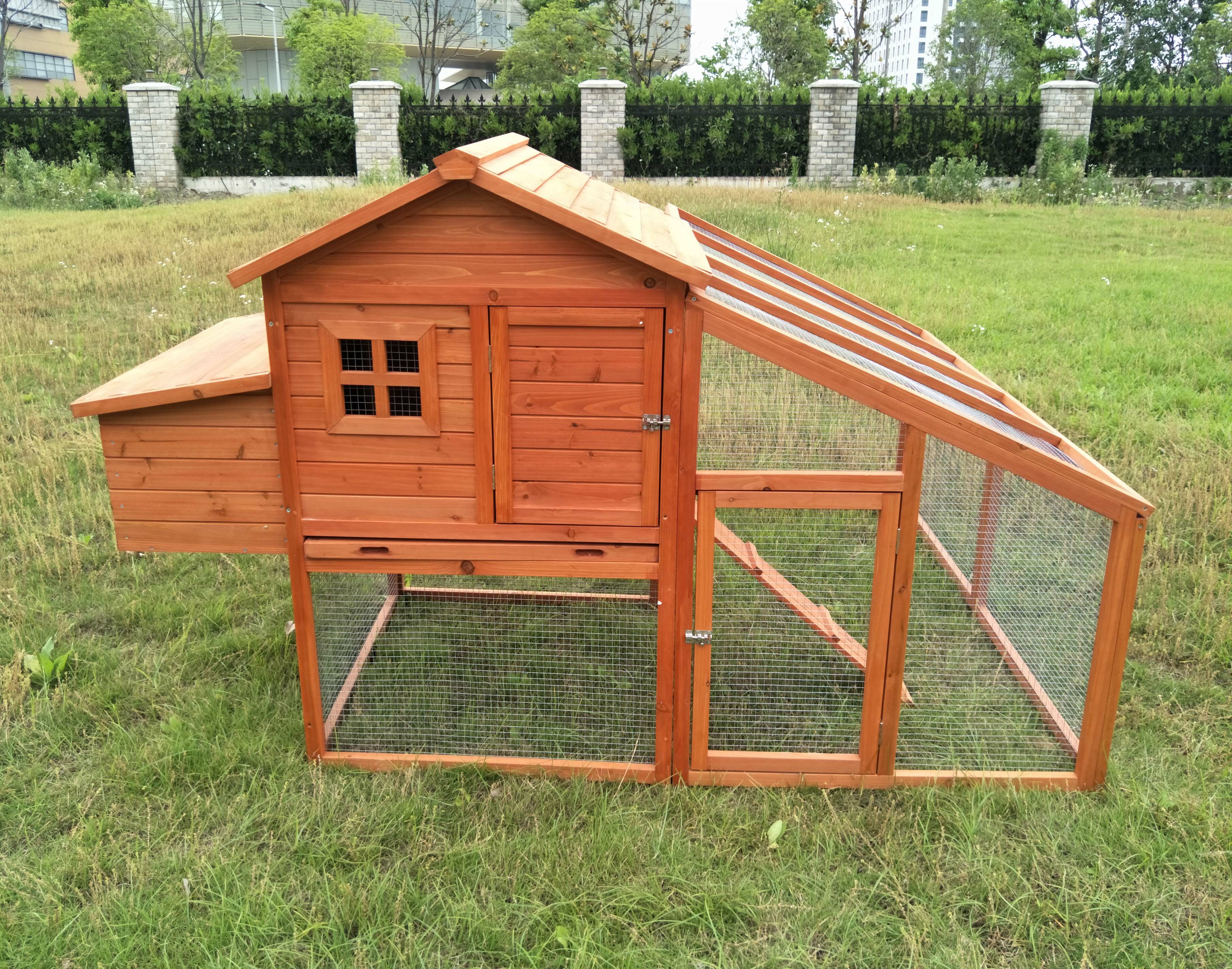 Neocraftmypetcompanion Fir Wood Hutch Chicken Coop With Roosting Bar