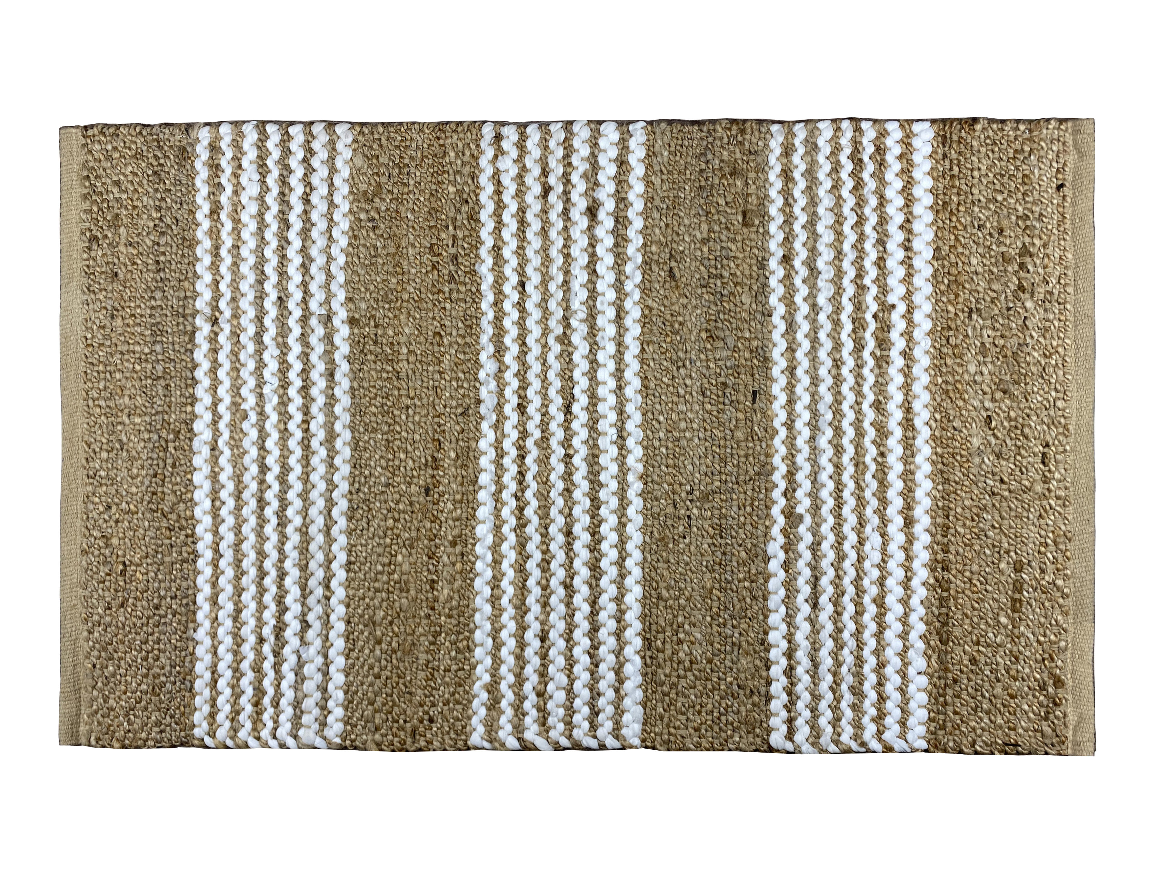 Lucky Brand Jute Rugs Looped/Hooked Natural/White Rug & Reviews | Wayfair
