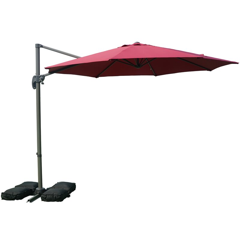 Charlton Home Tottenham Patio Hanging Offset 10 Cantilever Umbrella Reviews Wayfair