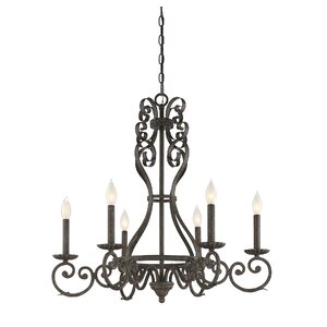 Rosean 6-Light Candle-Style Chandelier