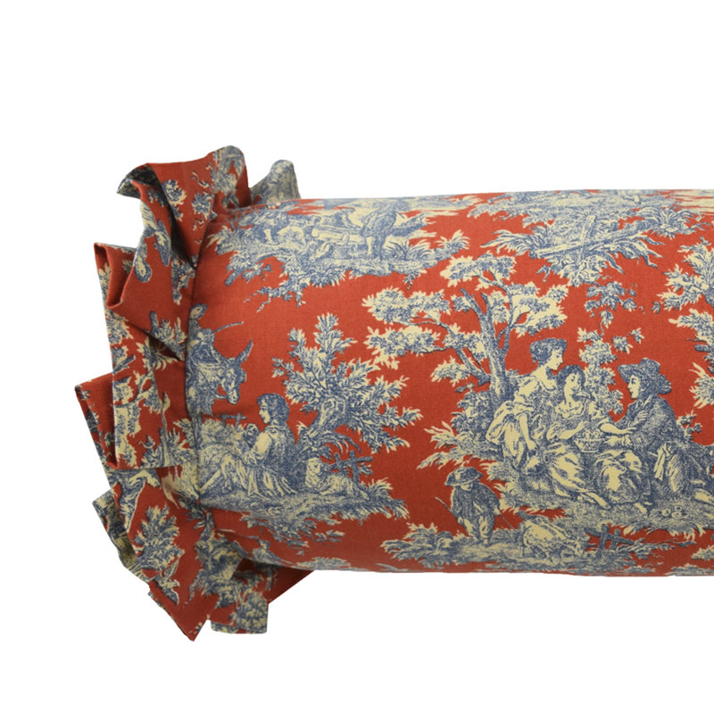 Waverly Sanctuary Rose Cotton Toile Bolster Pillow & Reviews Wayfair