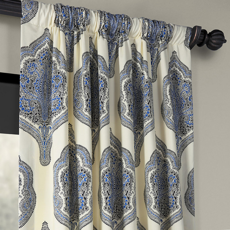 Lunaire Damask Room Darkening Rod Pocket Curtain Panels Reviews