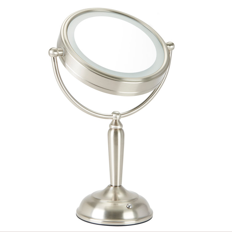 Rosdorf Park Ceylon Double Sided Glam Lighted Magnifying Makeup Shaving Mirror Reviews Wayfair