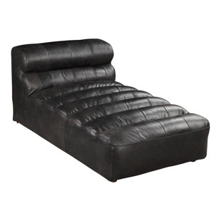 Go to store & view more images Orren Ellis Bohanan Leather Chaise Lounge