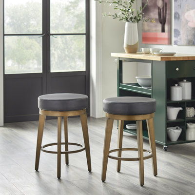 ( 2 pieces)Ceianna Swivel 24.5" Counter Stool
