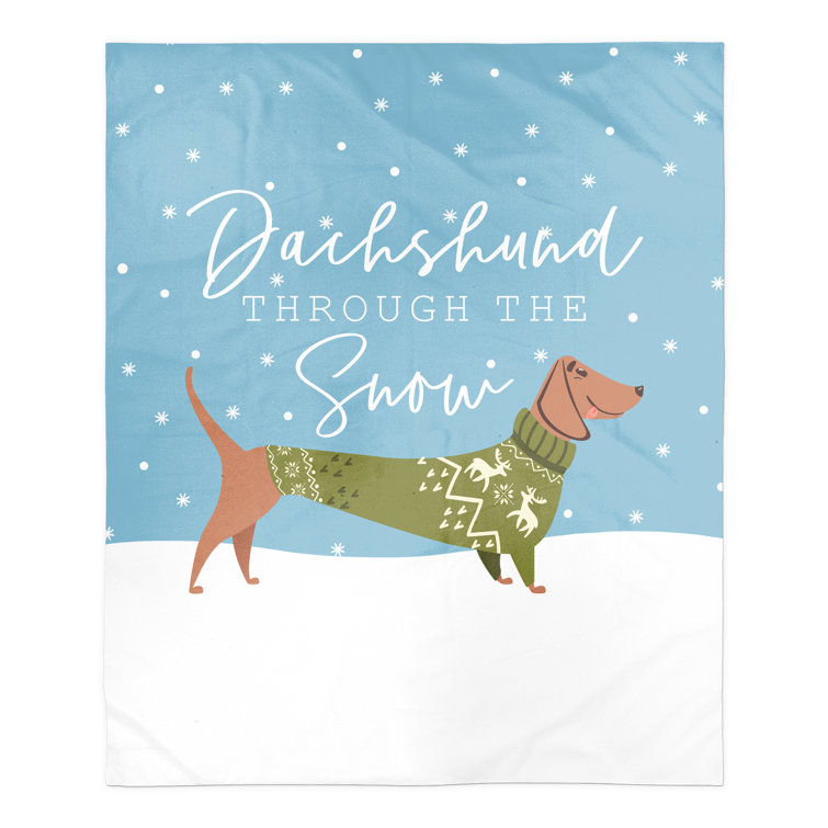 dachshund fleece blanket