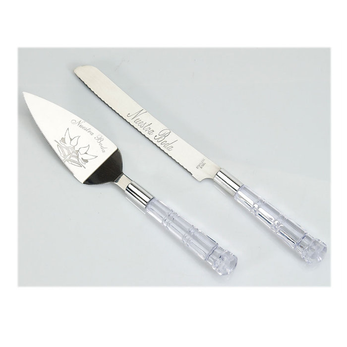Bala Ceiling Fans 2 Piece Acrylic Handle Wedding Knife Set