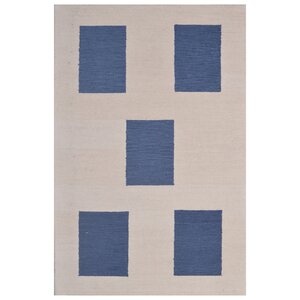 Wool Hand-Tufted Ivory/Blue Area Rug