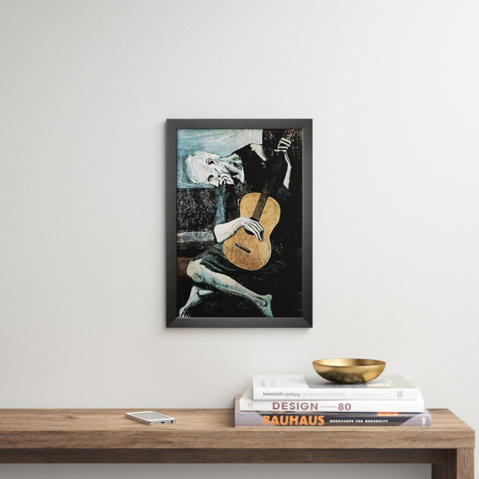 Old Guitarist By Pablo Picasso Picture Frame Print On Paper