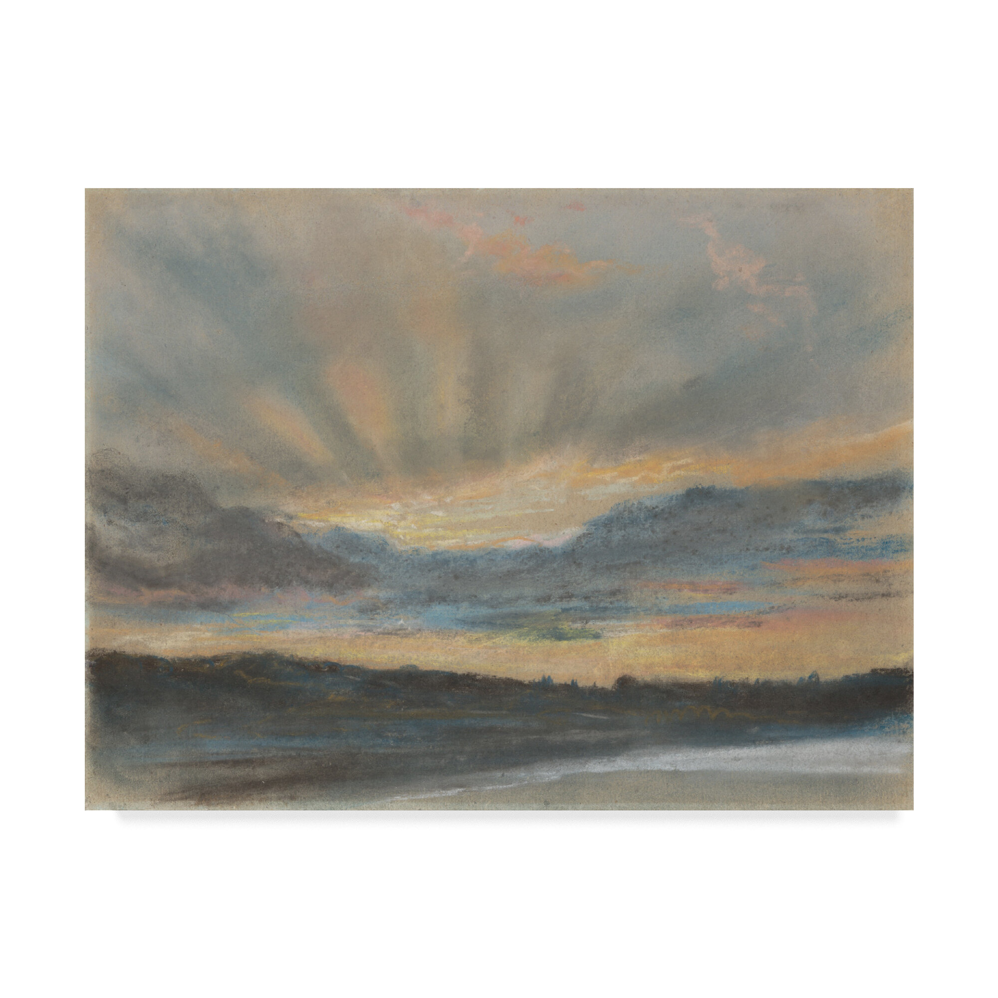 Sunset C1850 By Eugene Delacroix Oil Painting Print On Wrapped Canvas - 