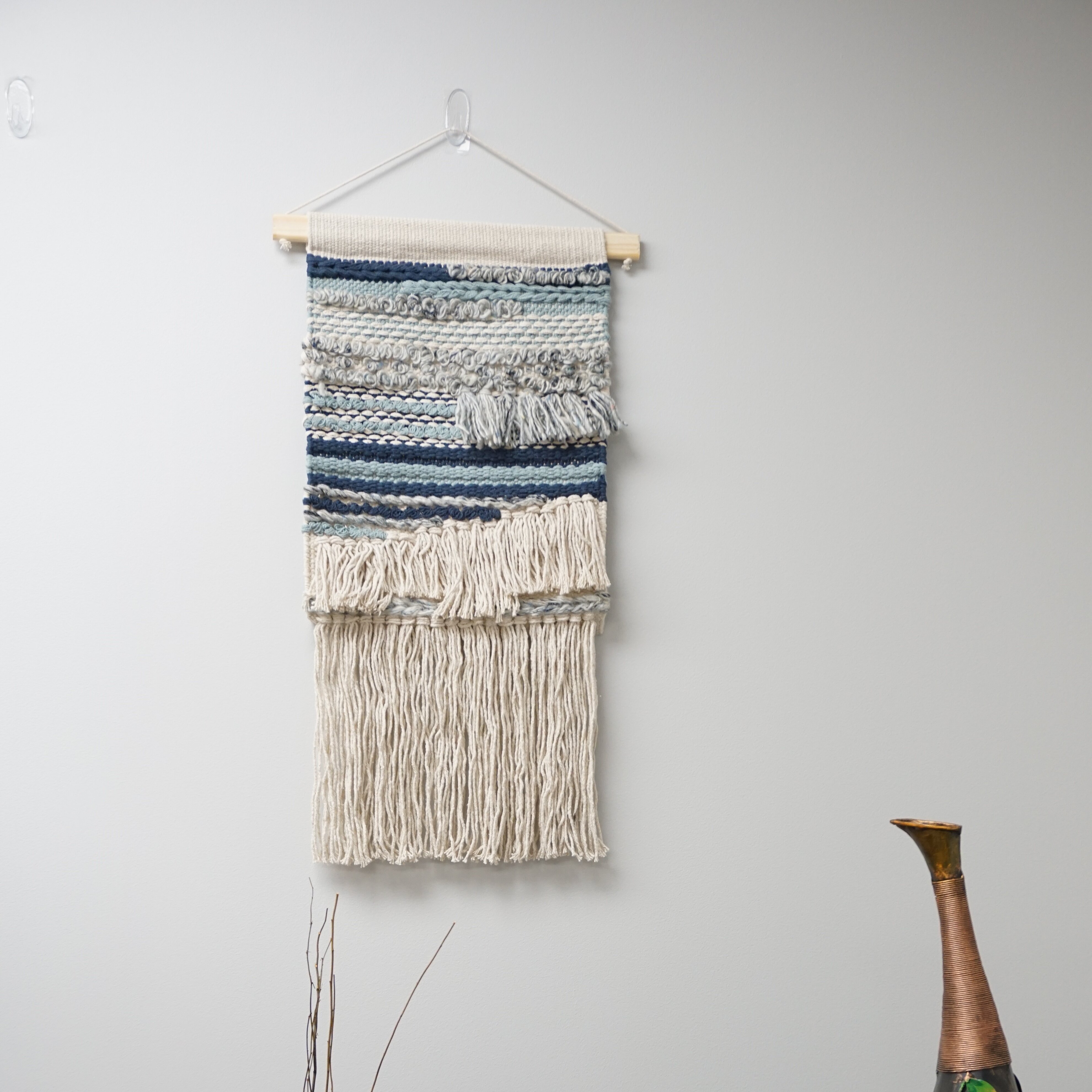 Retro Hand Knitted Cotton Macrame Handcraft Wall Hanging Handmade Art Home Decor