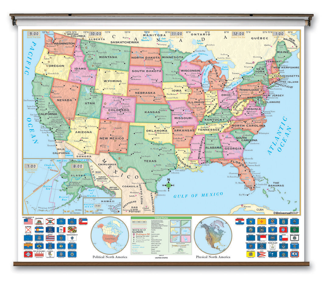 universal map essential wall map united states wayfair