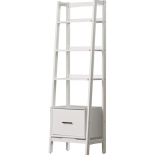 Modern Contemporary White Lacquer Bookcase Allmodern Easmor Etagere Bookcase