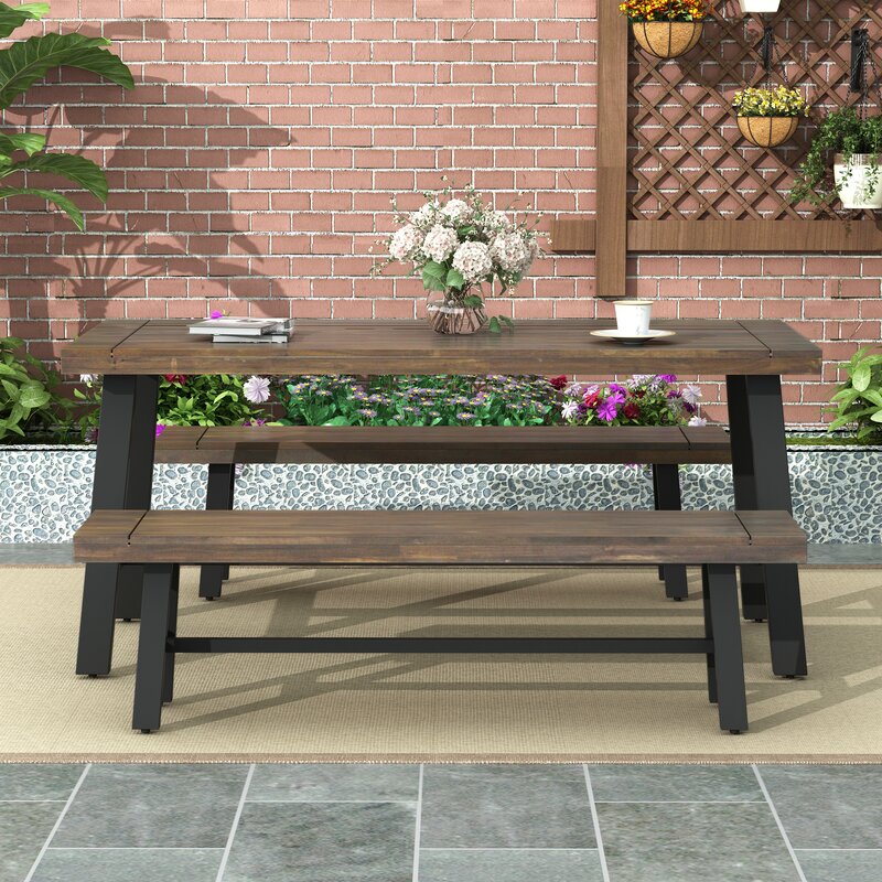 Foundry Select Holdrege 3 Piece Dining Set & Reviews | Wayfair