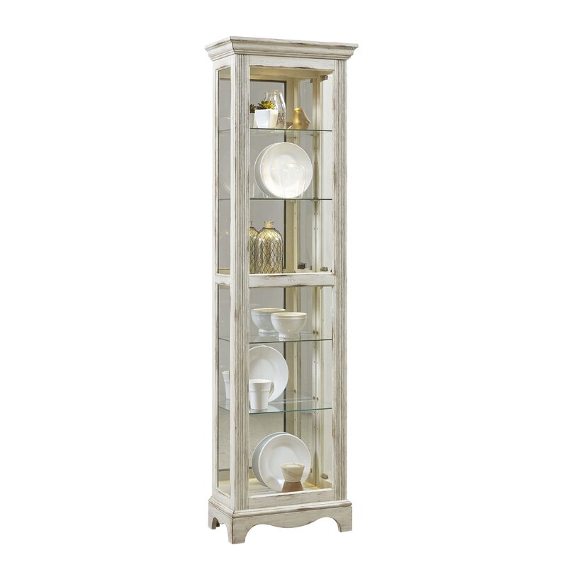 Tiano Weathered Standard Curio Cabinet Reviews Joss Main