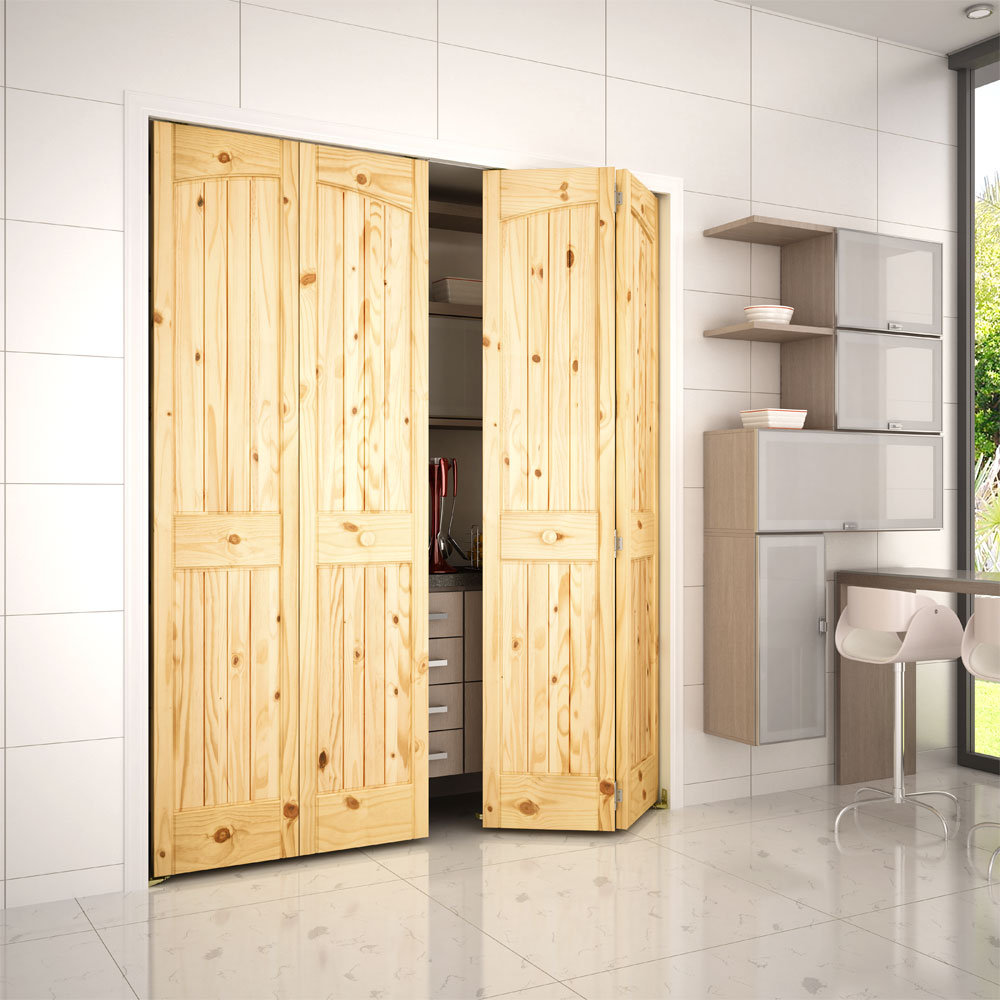 Frameport Paneled Manufactured Wood Unfinished Bi Fold Door