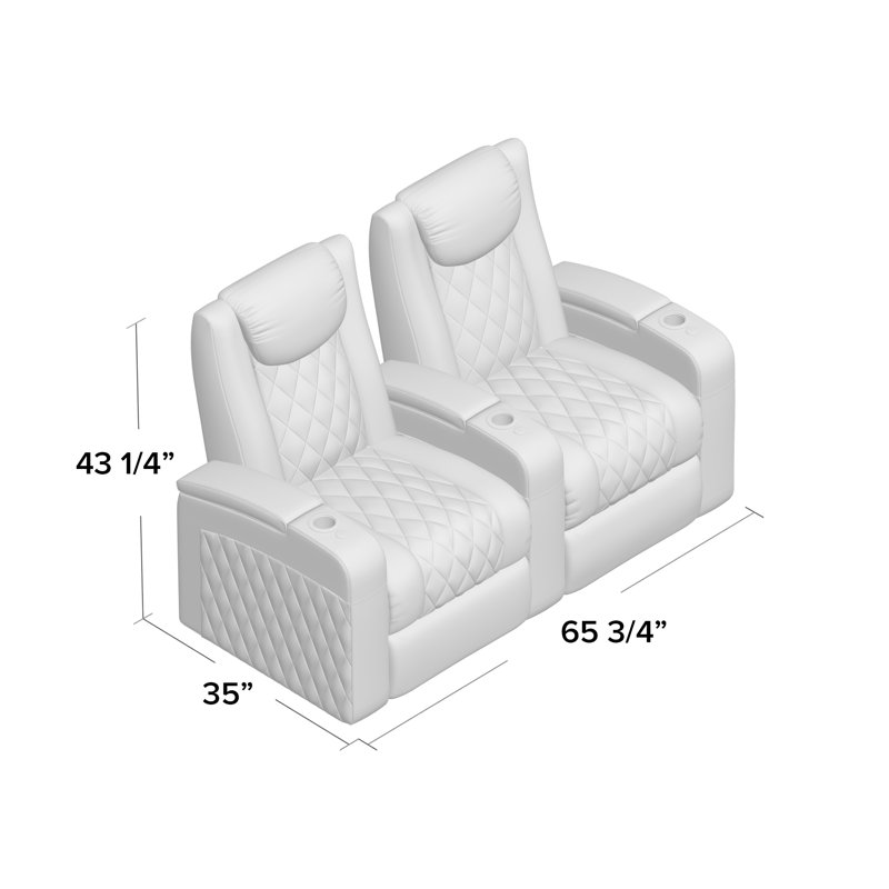 Red Barrel Studio Azure Recliner Home Theater Row Seating Row Of 2 Wayfair
