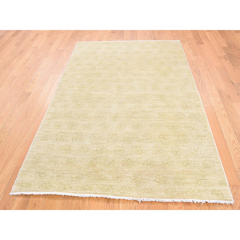 Isabelline One Of A Kind Haugland Hand Knotted Beige 4 X 6 Wool Area Rug Wayfair