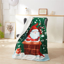 Soft Bed Blankets Halloween and Christmas Performances 80X60 Sofa Blankets Runaway Santa Double Blankets Soft Bed Blankets Halloween and Christmas Performances 80X60 Sofa Blankets Runaway Santa Double Blankets