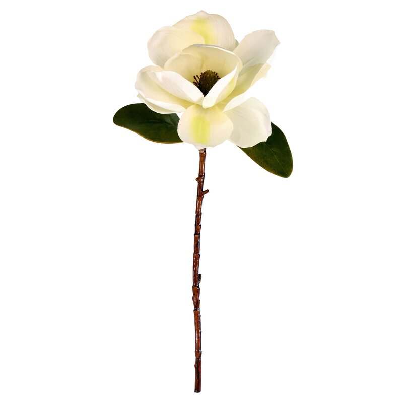 Gracie Oaks Artificial Magnolia Stem & Reviews | Wayfair