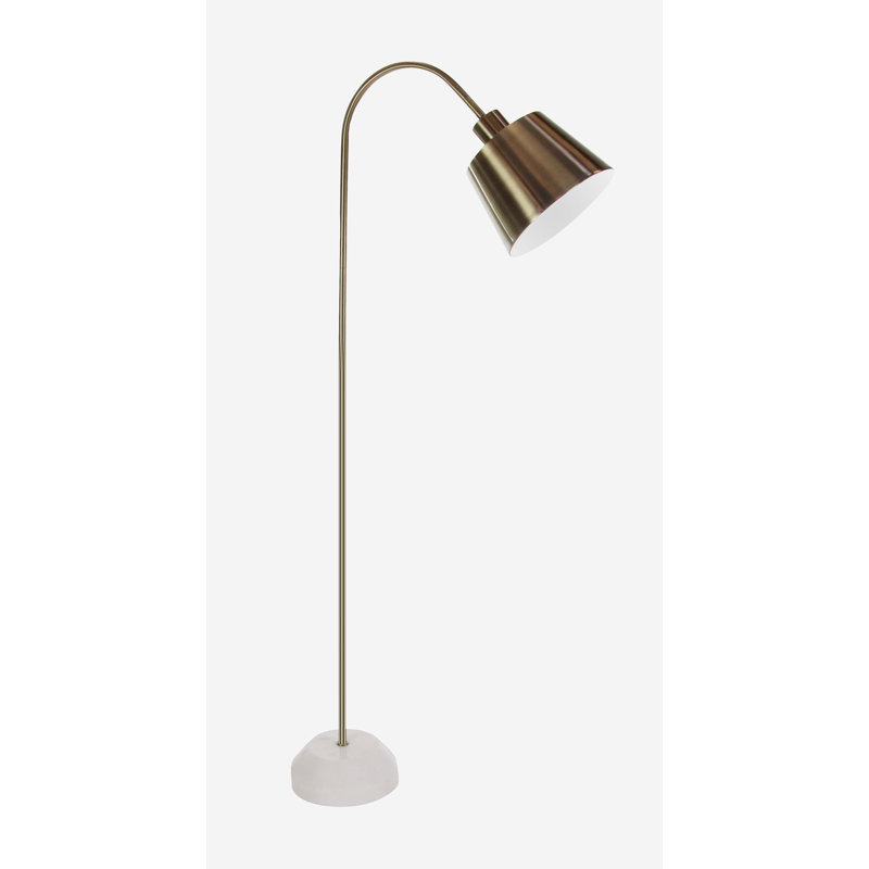 Breakwater Bay Brady Metal Marble 55 Arched Floor Lamp Wayfair