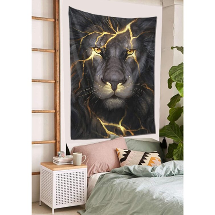 queen, golden golden Reet-Gold Mandala Tapestry Single Cotton Printed Wall Hanging Dorm Decor Bedspread 