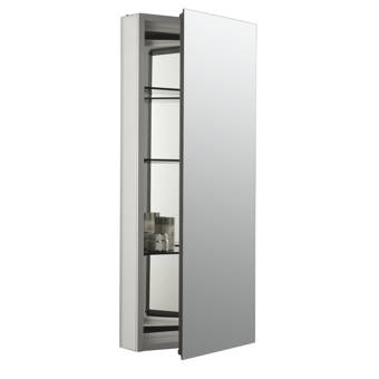Robern Candre 15 25 X 39 38 Recessed Or Surface Mount Frameless Medicine Cabinet With 4 Adjustable Shelves Perigold
